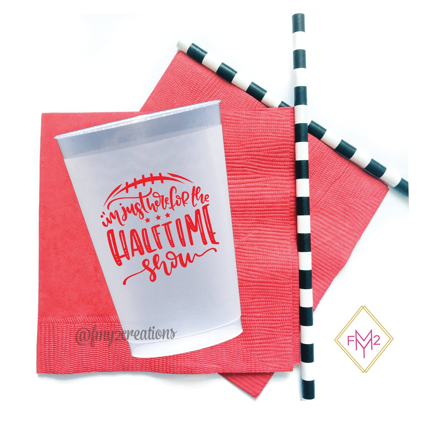 Super Bowl Cups | Football Party Cups | Super Bowl Napkins | Party Cups | Football Super Bowl Halftime Show | Super Bowl Party Decor SB15