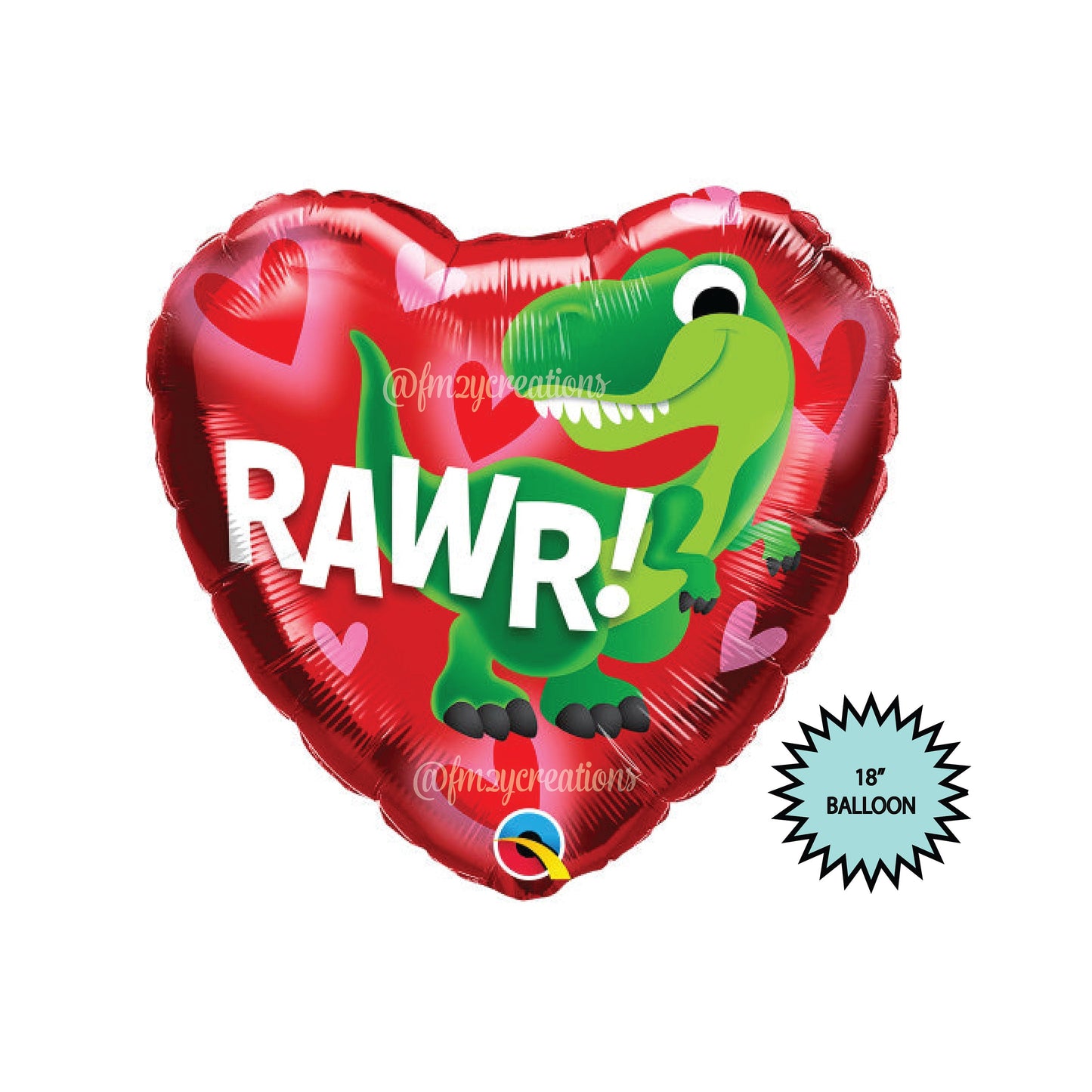 Valentine DINOSAUR Balloon