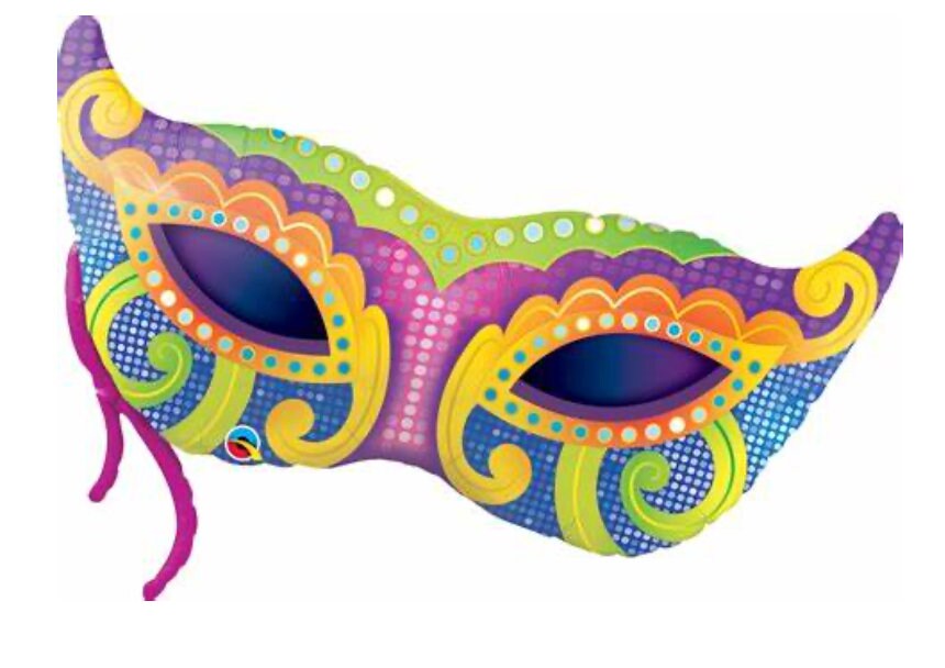 Mardi Gras Mask Balloon**
