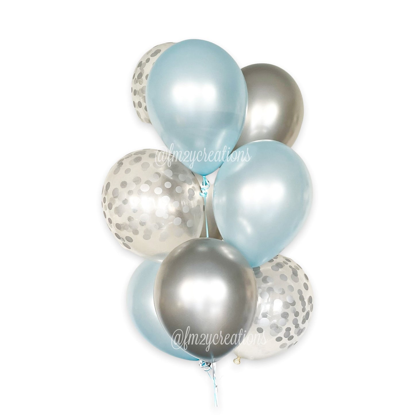 Woodland Bunny Rabbit Blue and Silver Balloon Set**