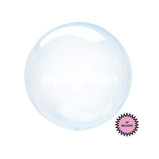 Clear Blue Crystal Clearz Orbz Balloon