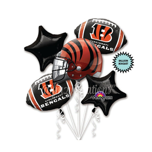 CINCINNATI BENGALS | Bengals Football | Cincinnati Bengals Balloons | Super Bowl Party Decorations | Cincinnati Super Bowl Balloons NFL