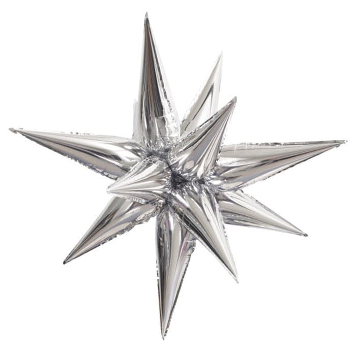 Starburst SILVER Balloon
