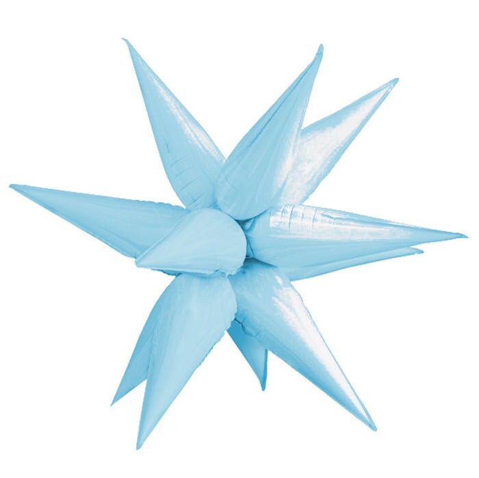 Starburst LIGHT BLUE Balloon